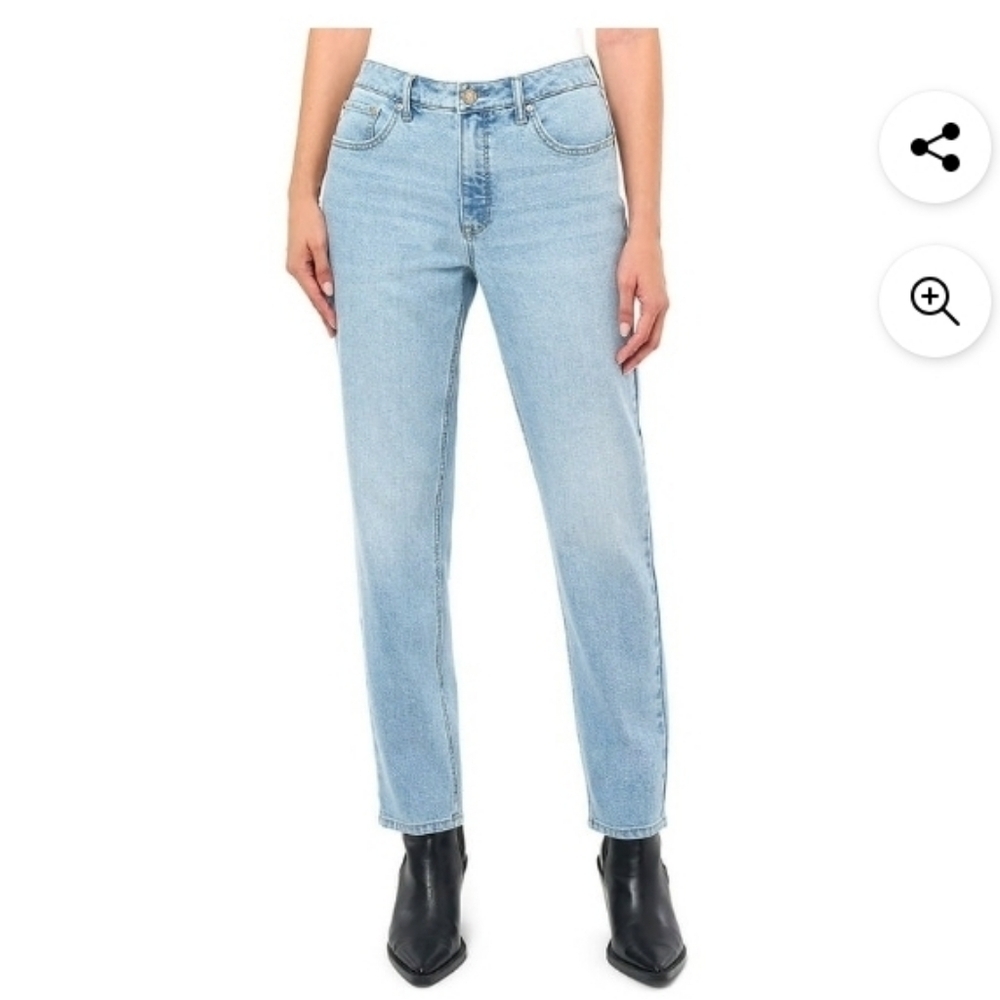 Seven7 90's Straight High Rise Fitted Through Hips Straight Leg Jeans Women's